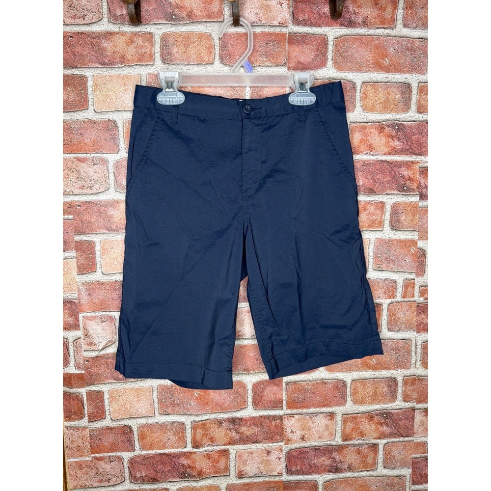 Old Navy Boys Navy Blue Chino Shorts Size 12 Regular Standard Flat Front School